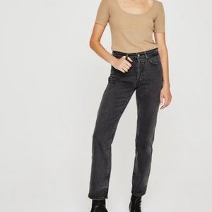 AG Alexis High Rise Vintage Straight Jean / 90s Faded Black / 28
